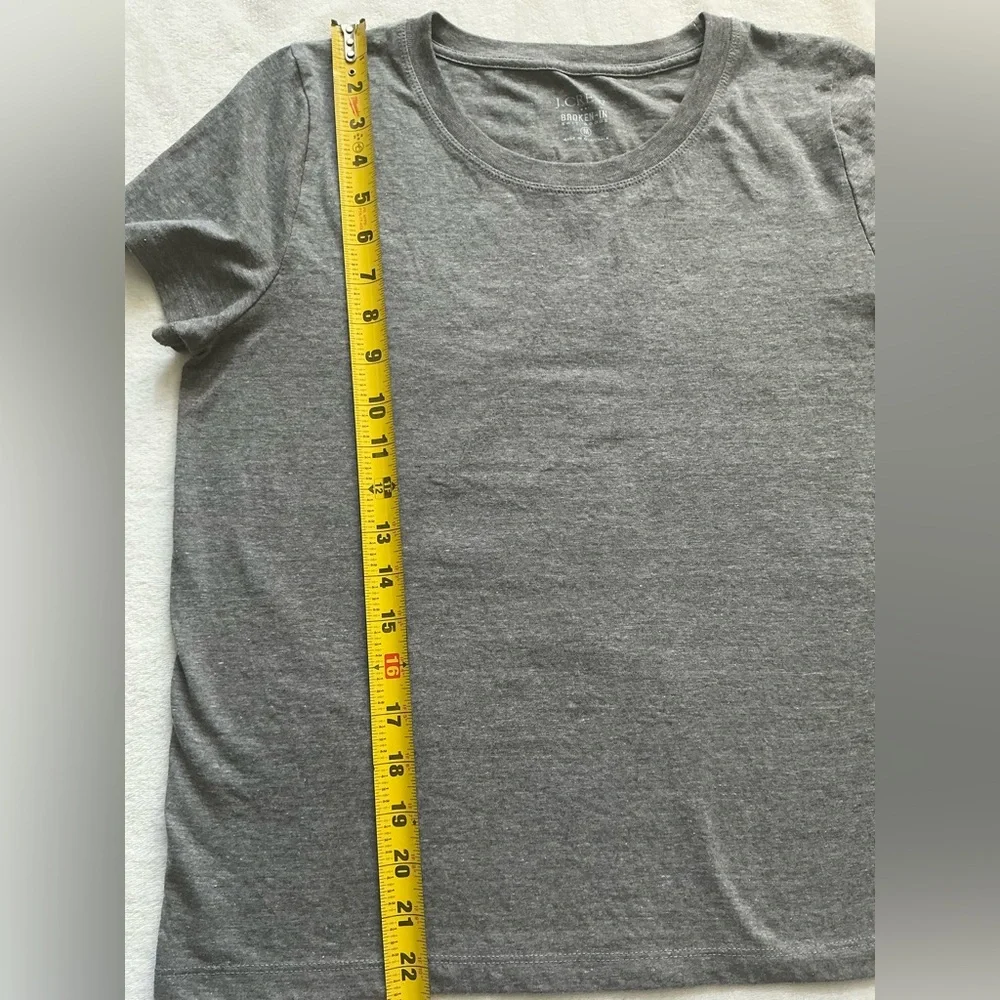 J. Crew Heather Gray Short-Sleeve Crewneck Tee - Picture 7 of 10